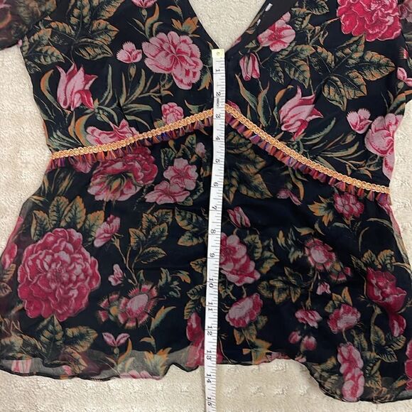 Anthropologie Flowered Blouse, Women’s Size Small - Picture 6 of 7